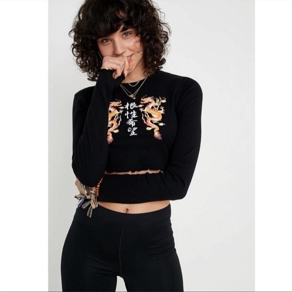 Urban Outfitters Y2K Dragon Crop Top